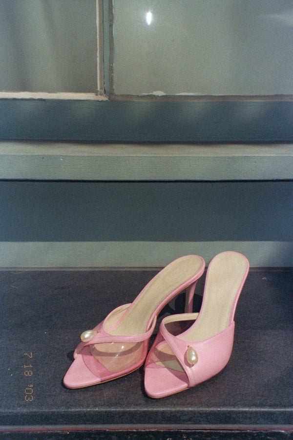 milly pink heeled sandal