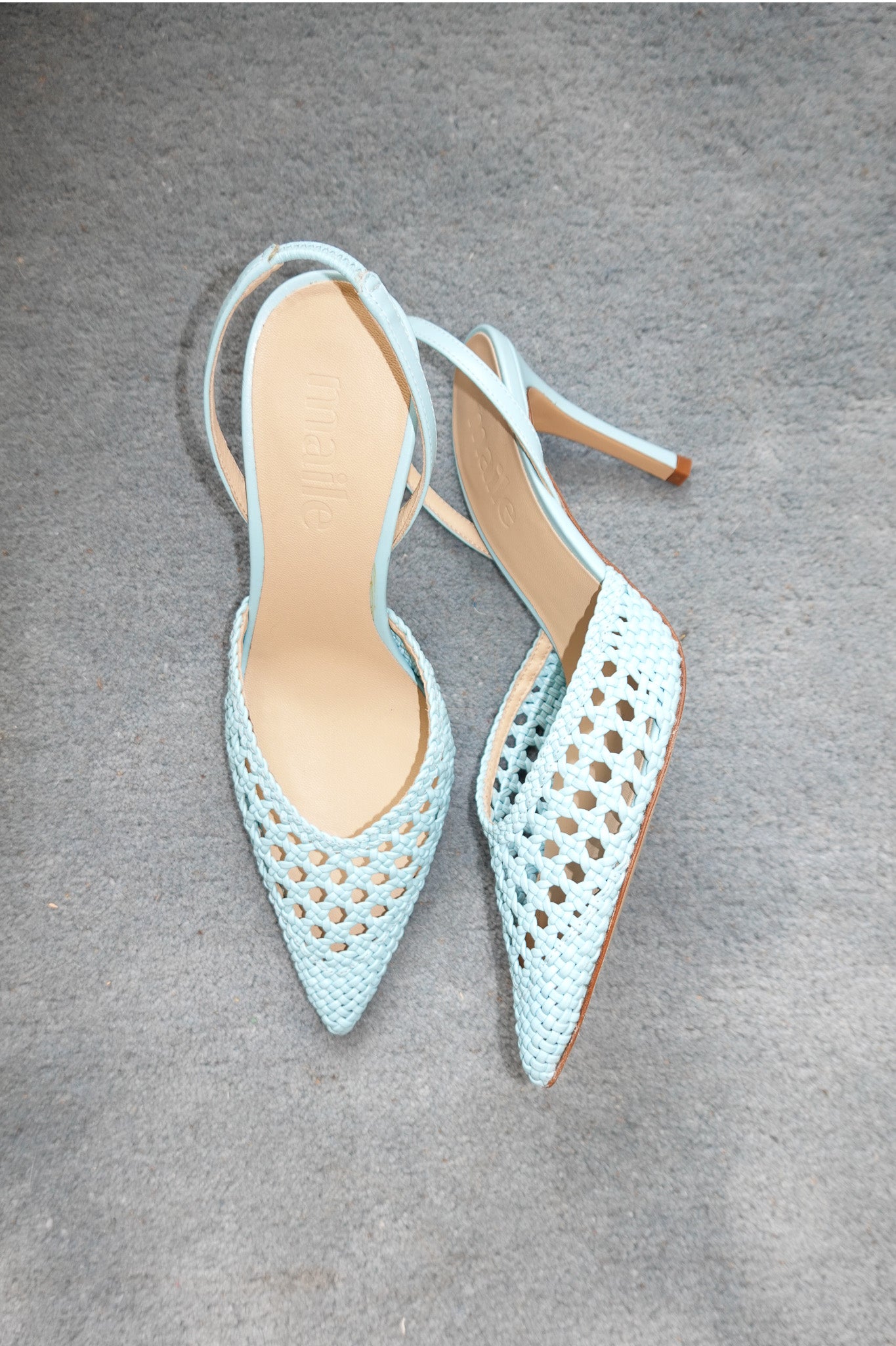 juni baby blue sling-back pump