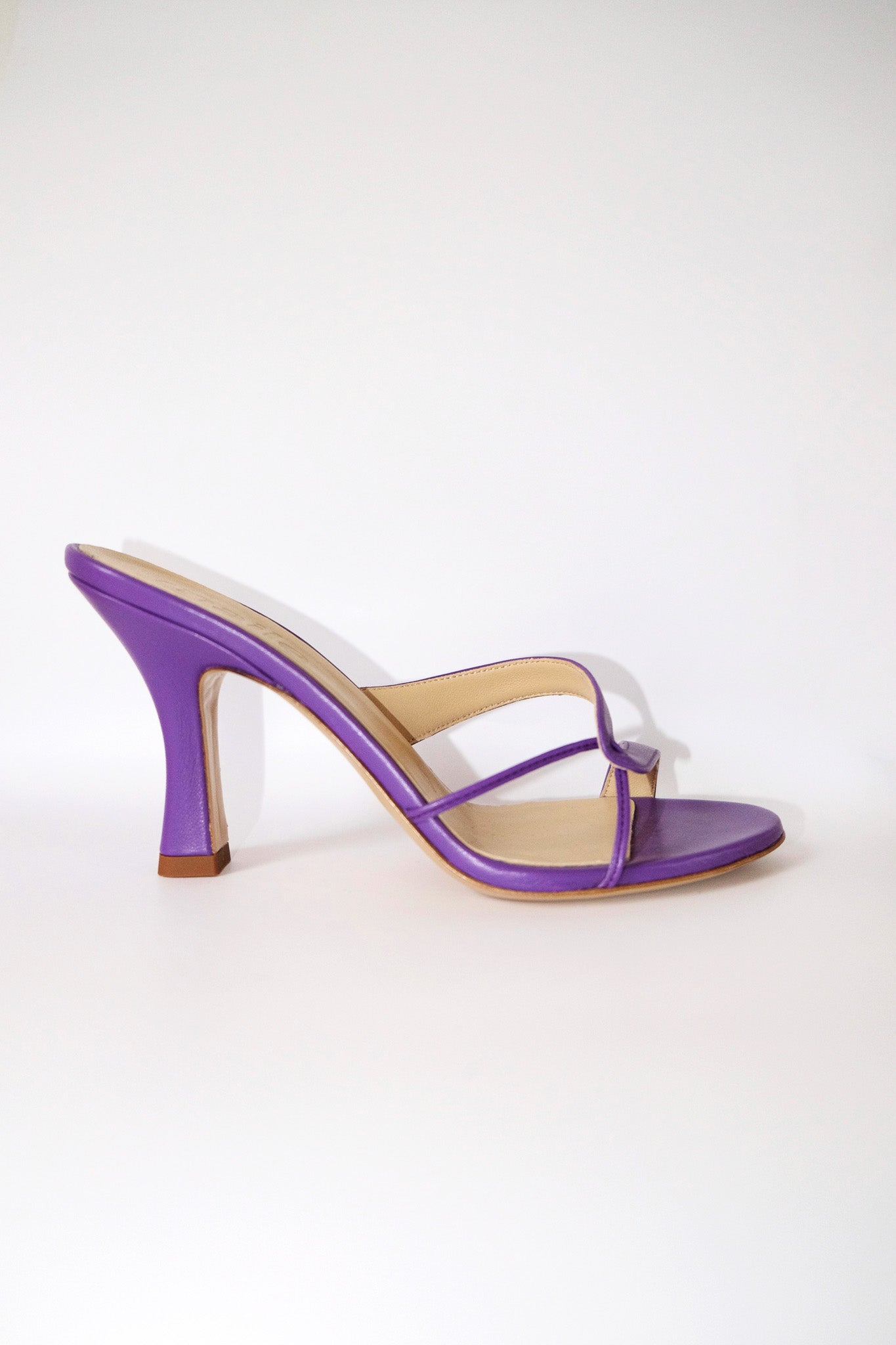 kitty purple heeled sandal