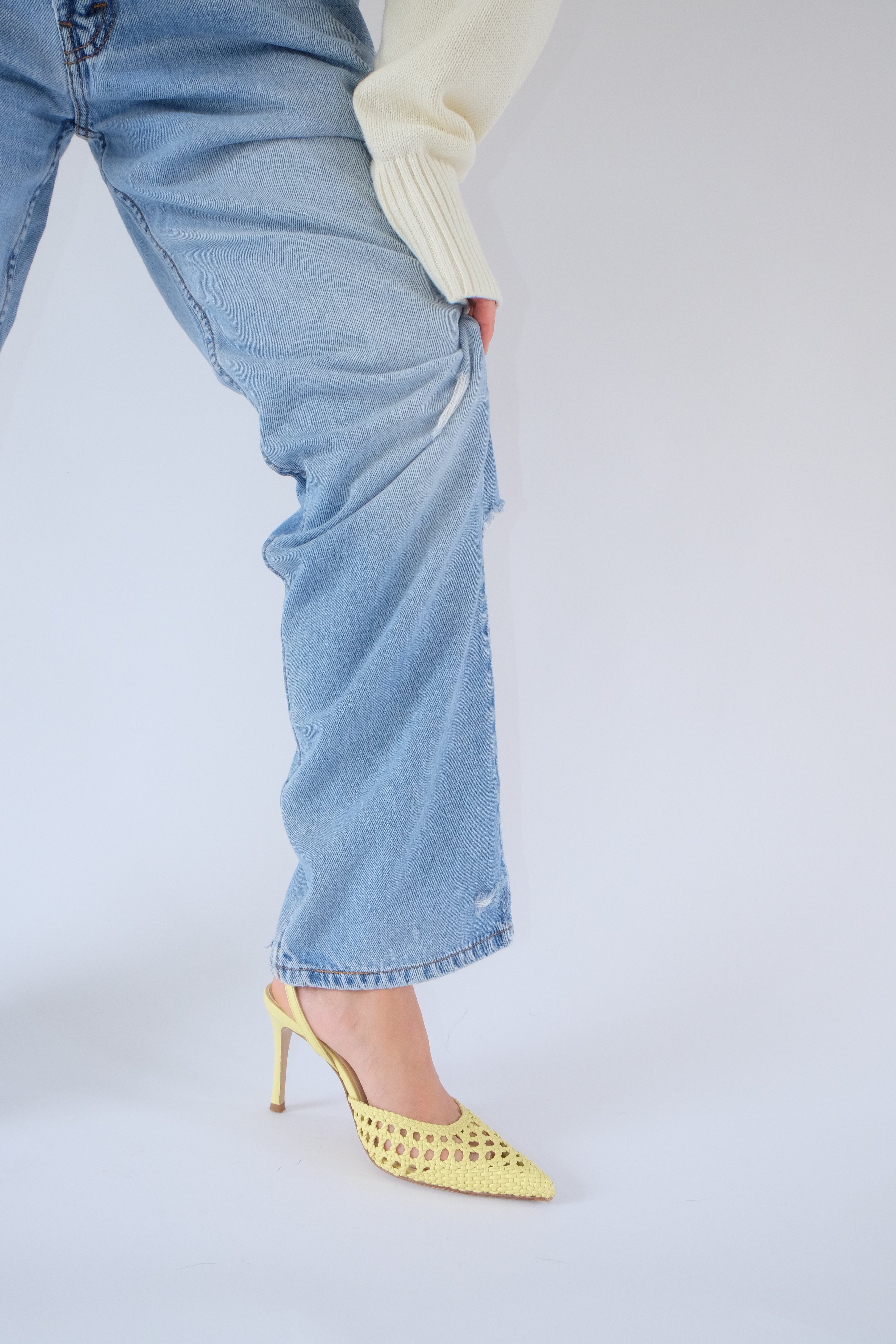 juni butter yellow sling-back pump