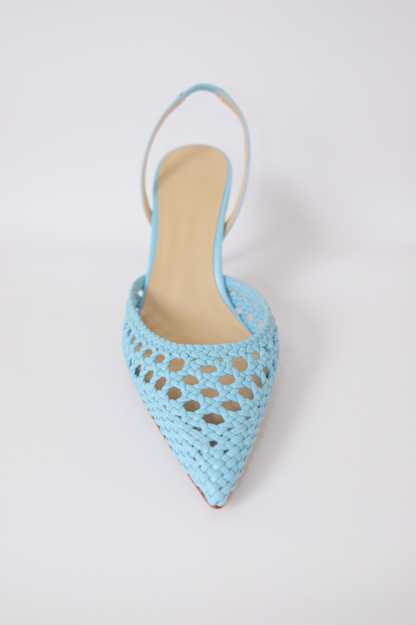 juni baby blue sling-back pump