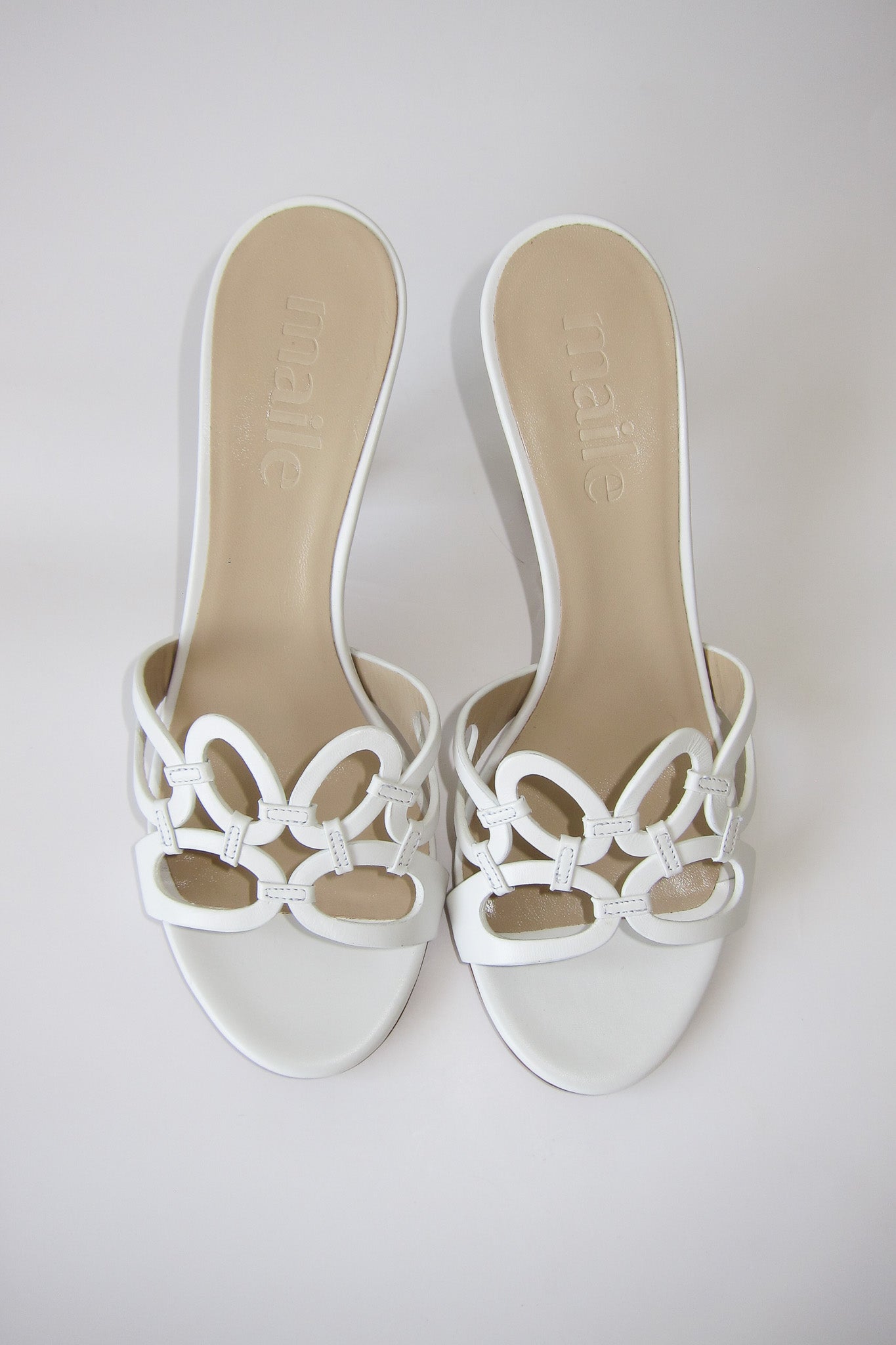 kiyo white heeled sandal