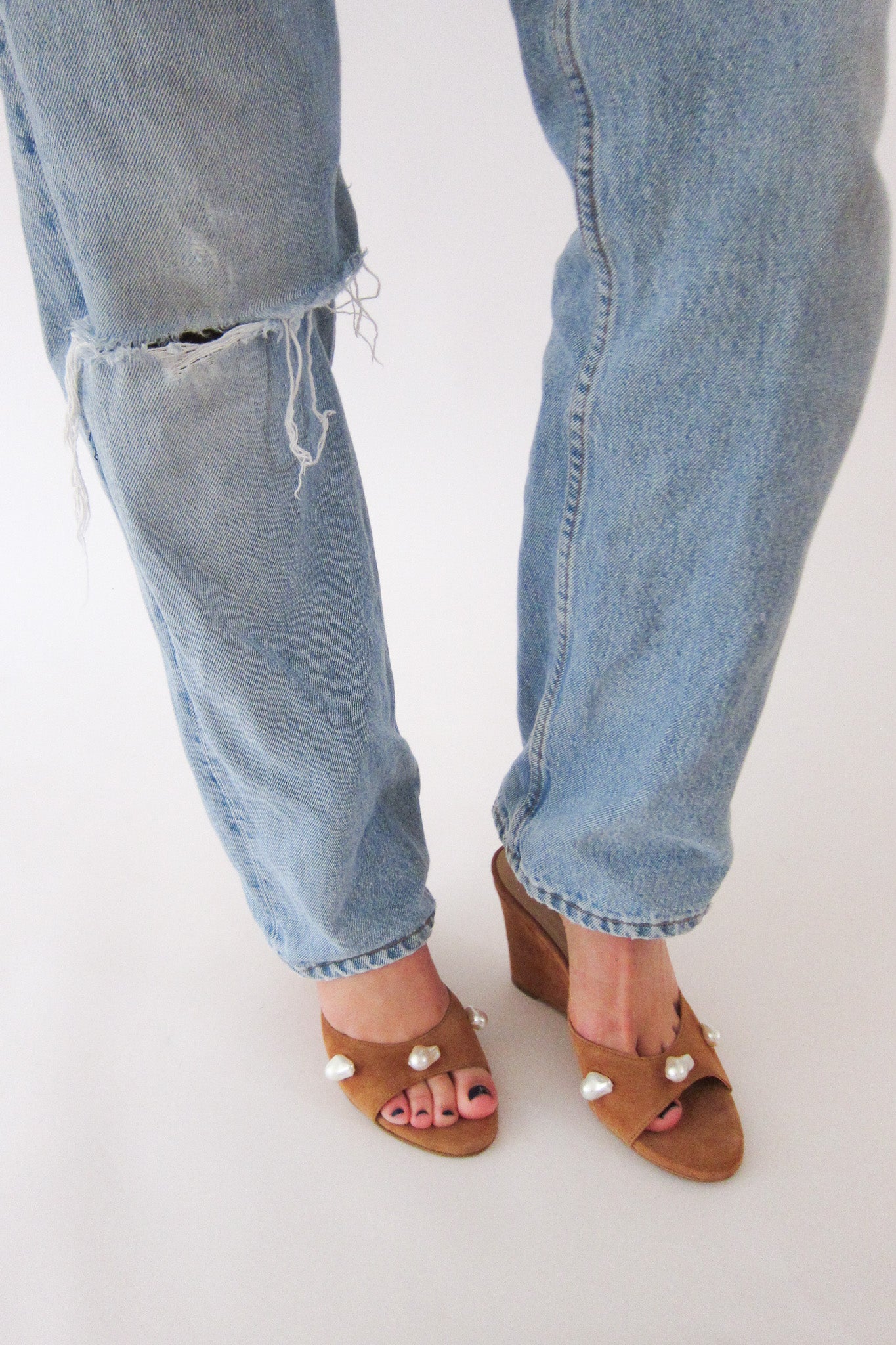 kourtney sand brown wedge