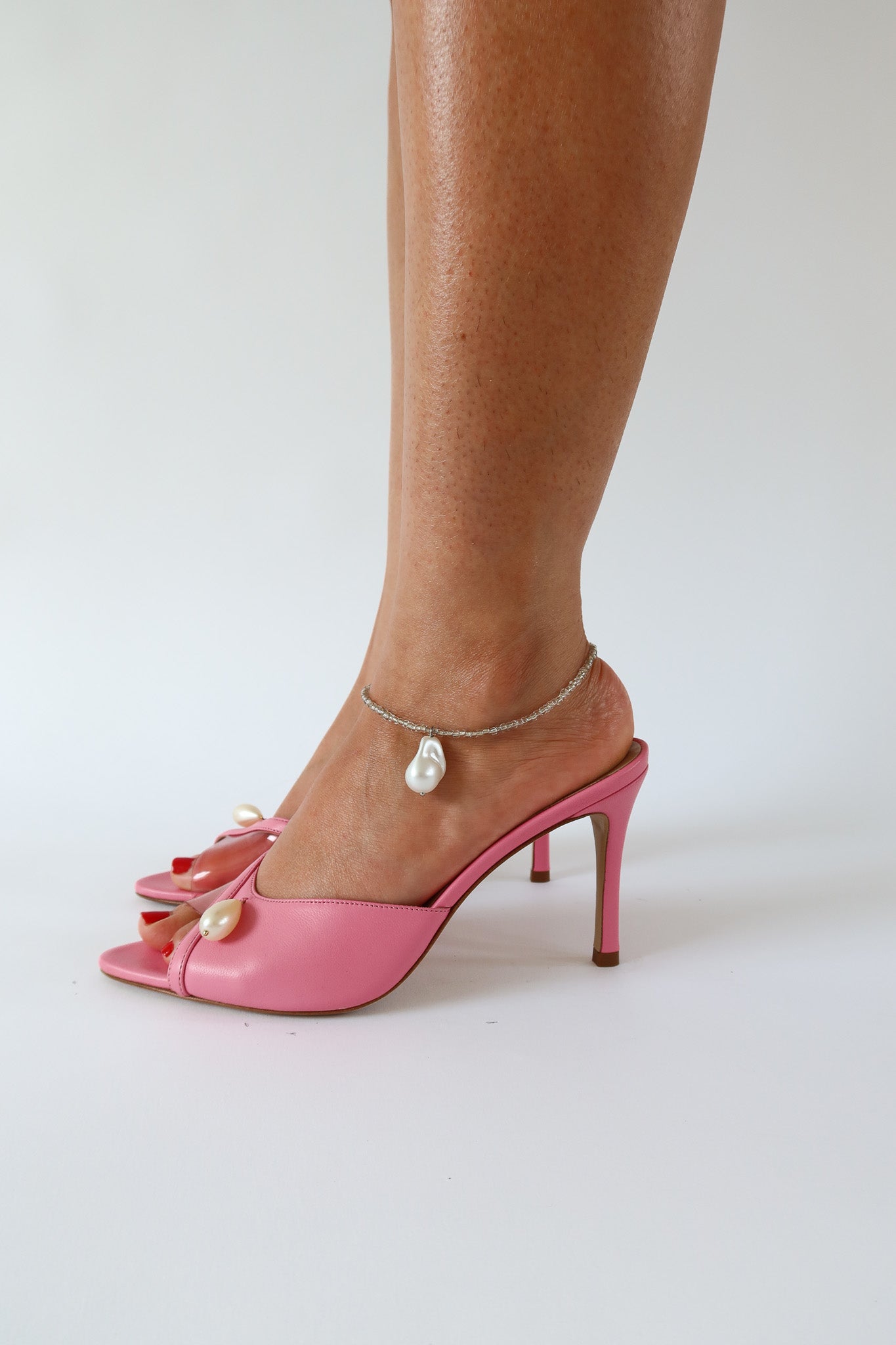 milly pink heeled sandal