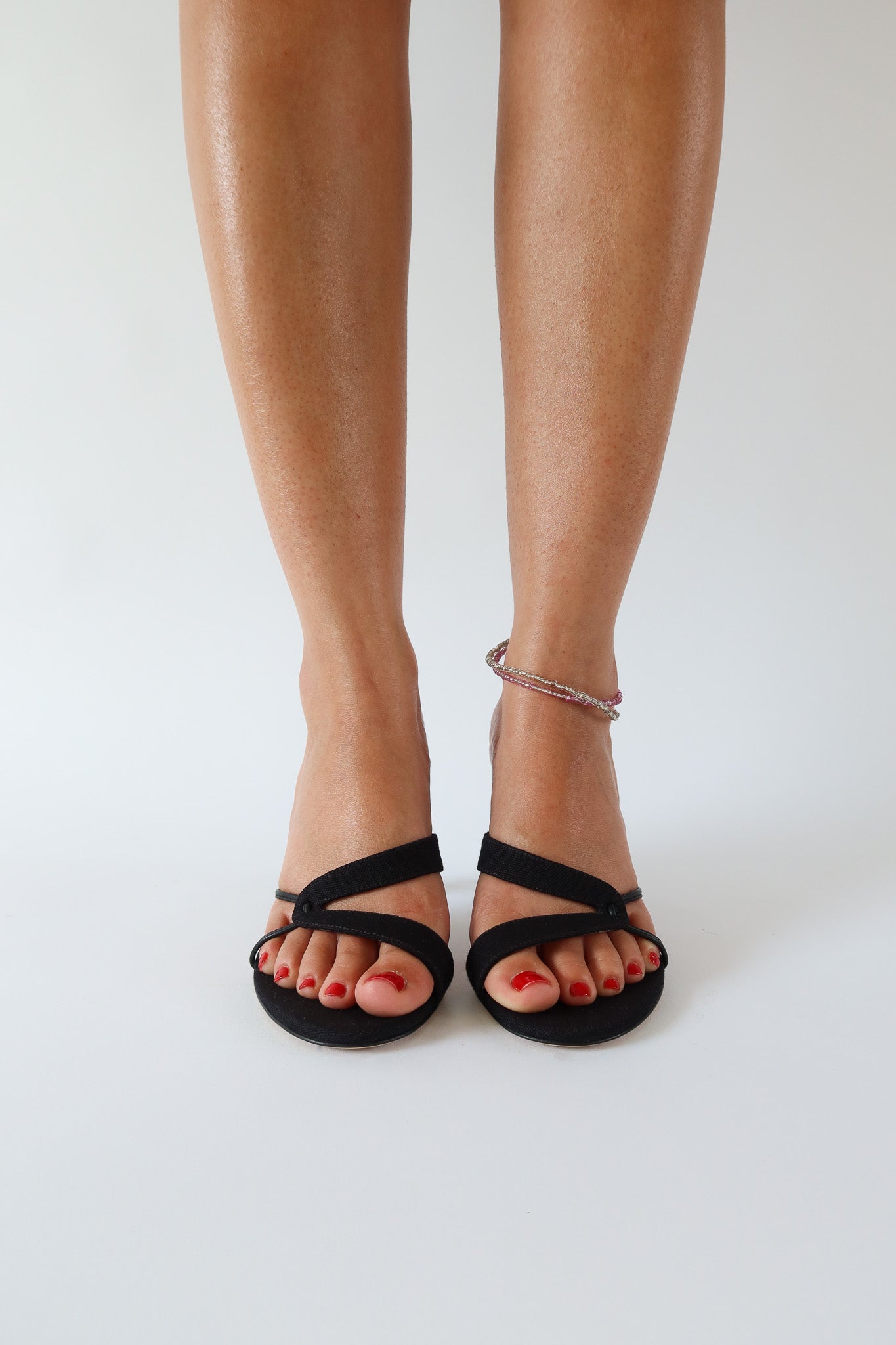 kitty black heeled sandal