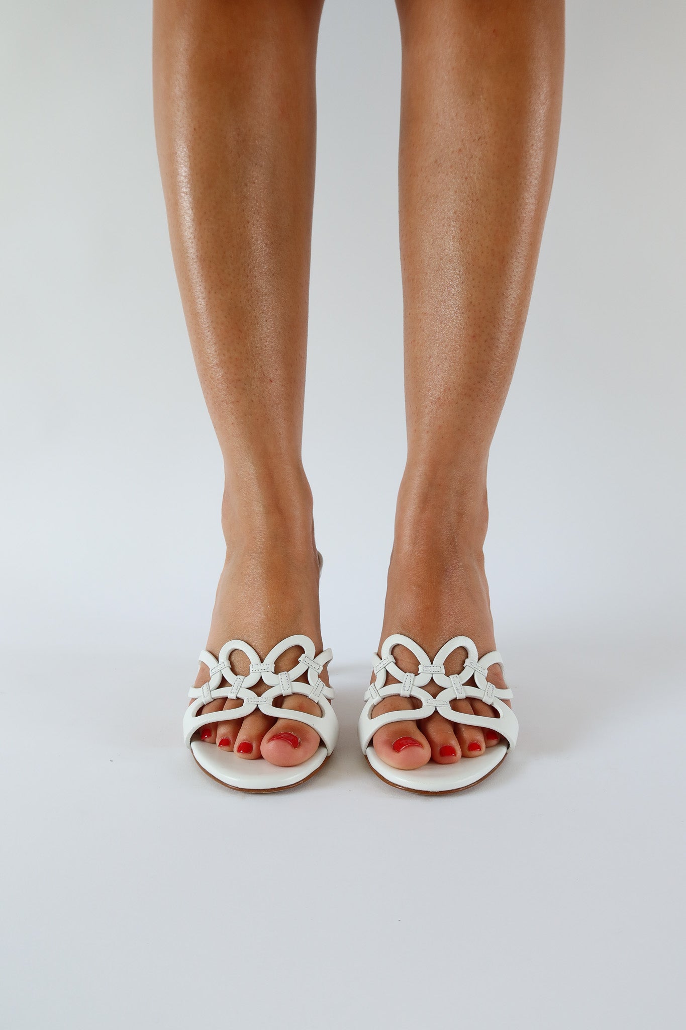 kiyo white heeled sandal