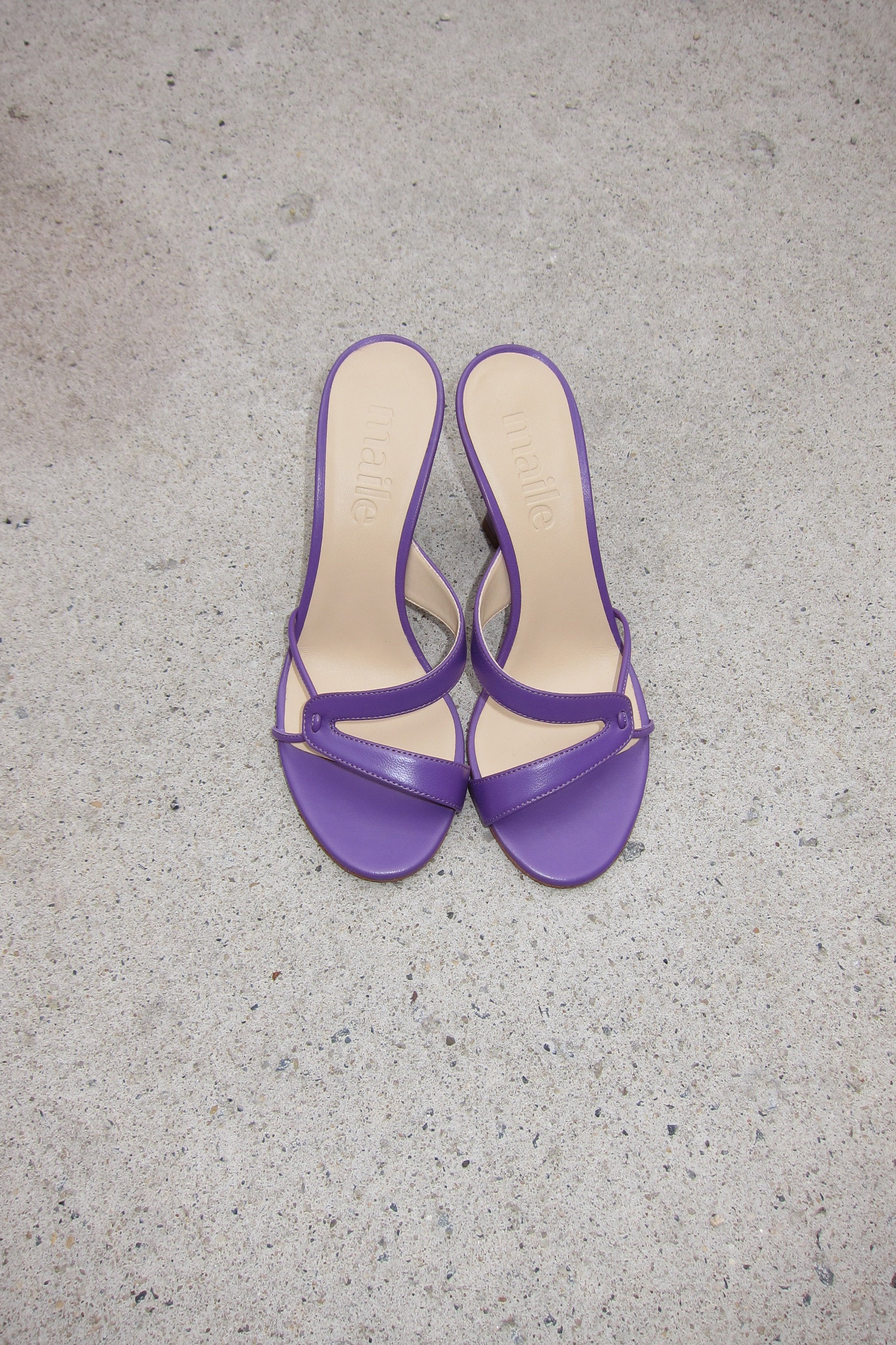 kitty purple heeled sandal