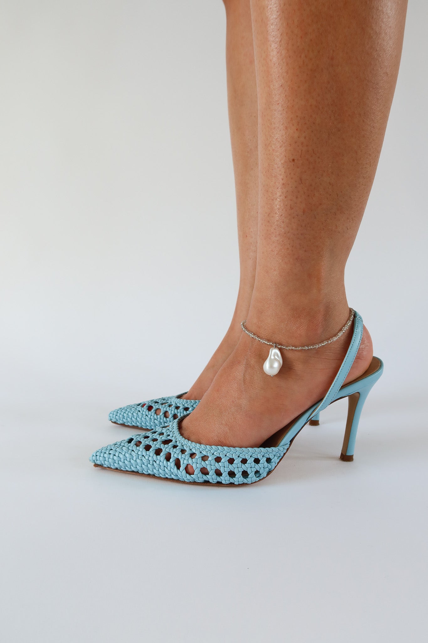 juni baby blue sling-back pump