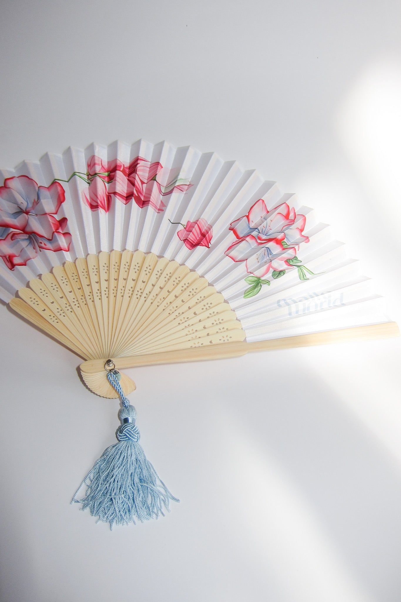 folding floral fan