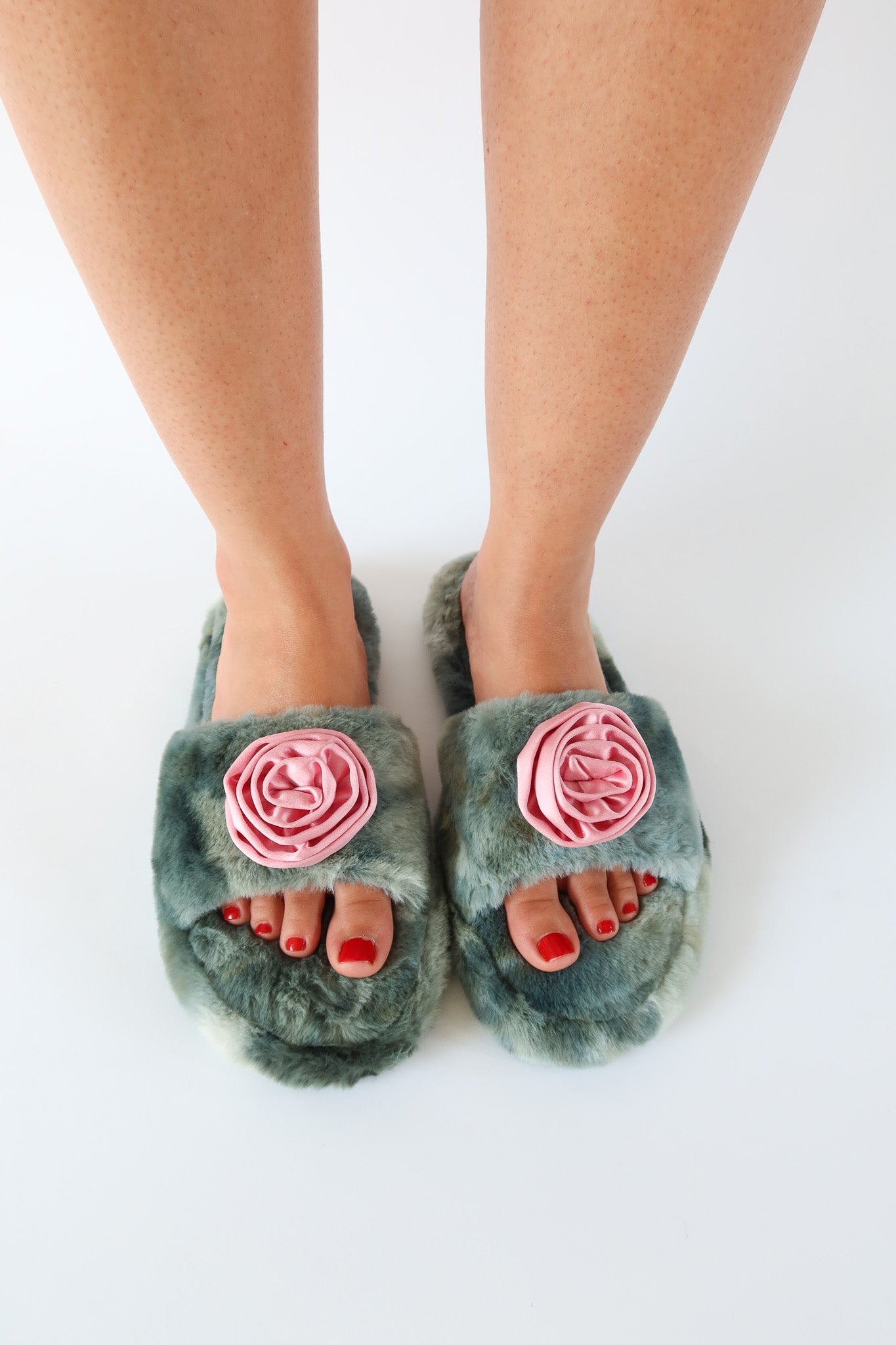 perry faux fur slipper