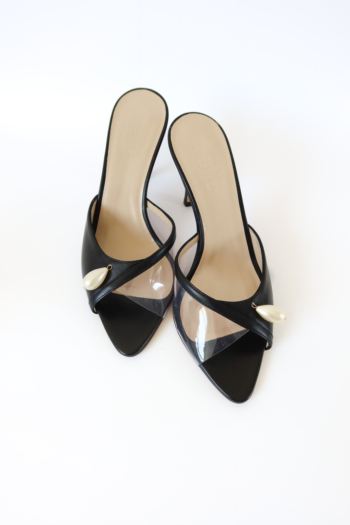 milly black heeled sandal