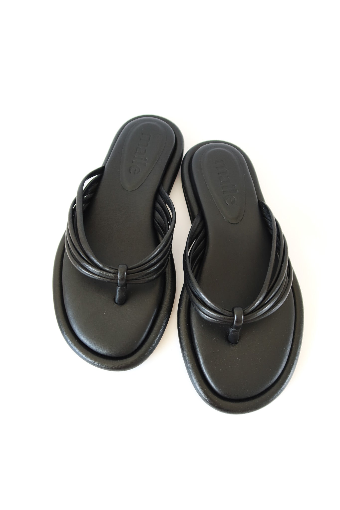 harper black thong sandal