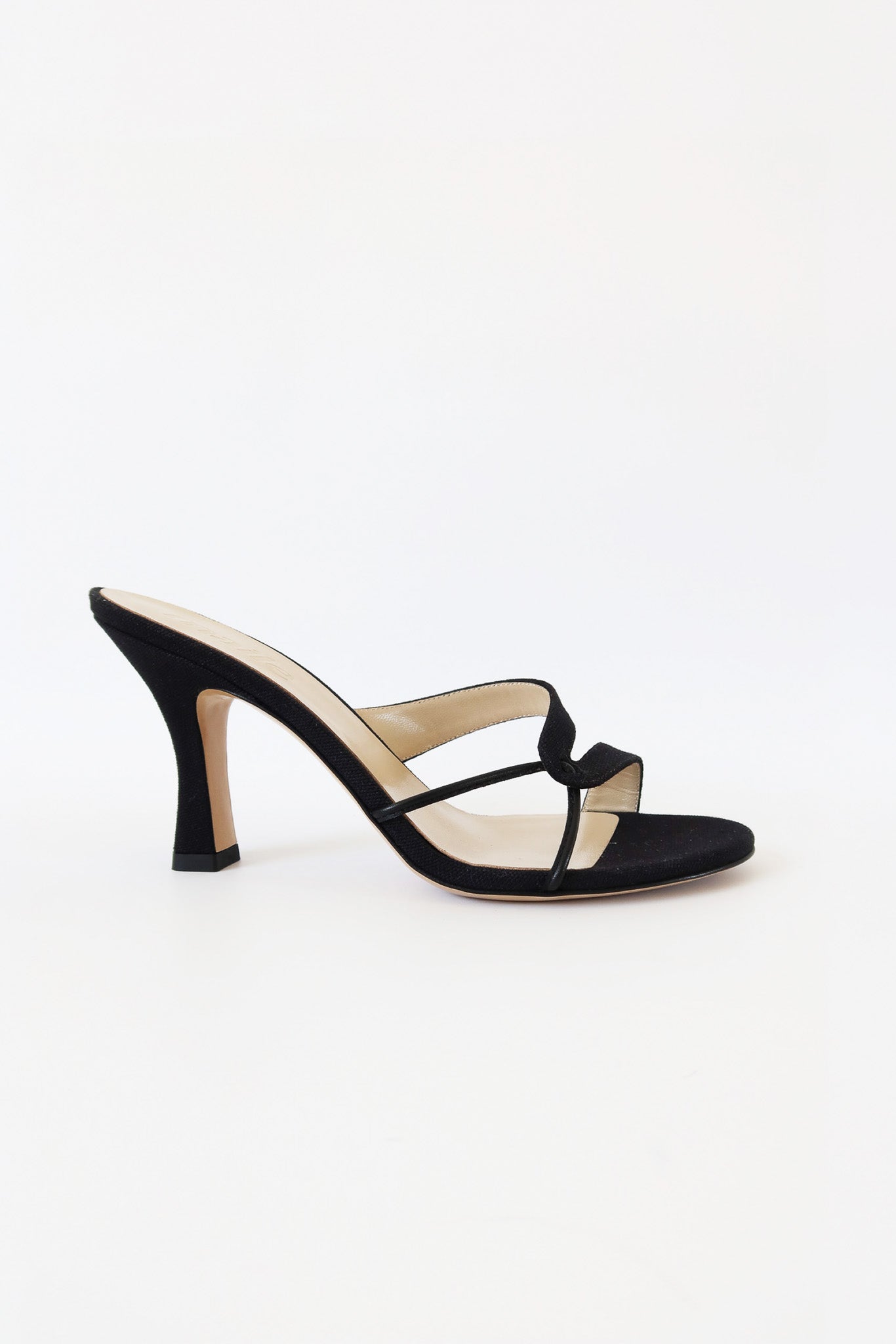 kitty black heeled sandal