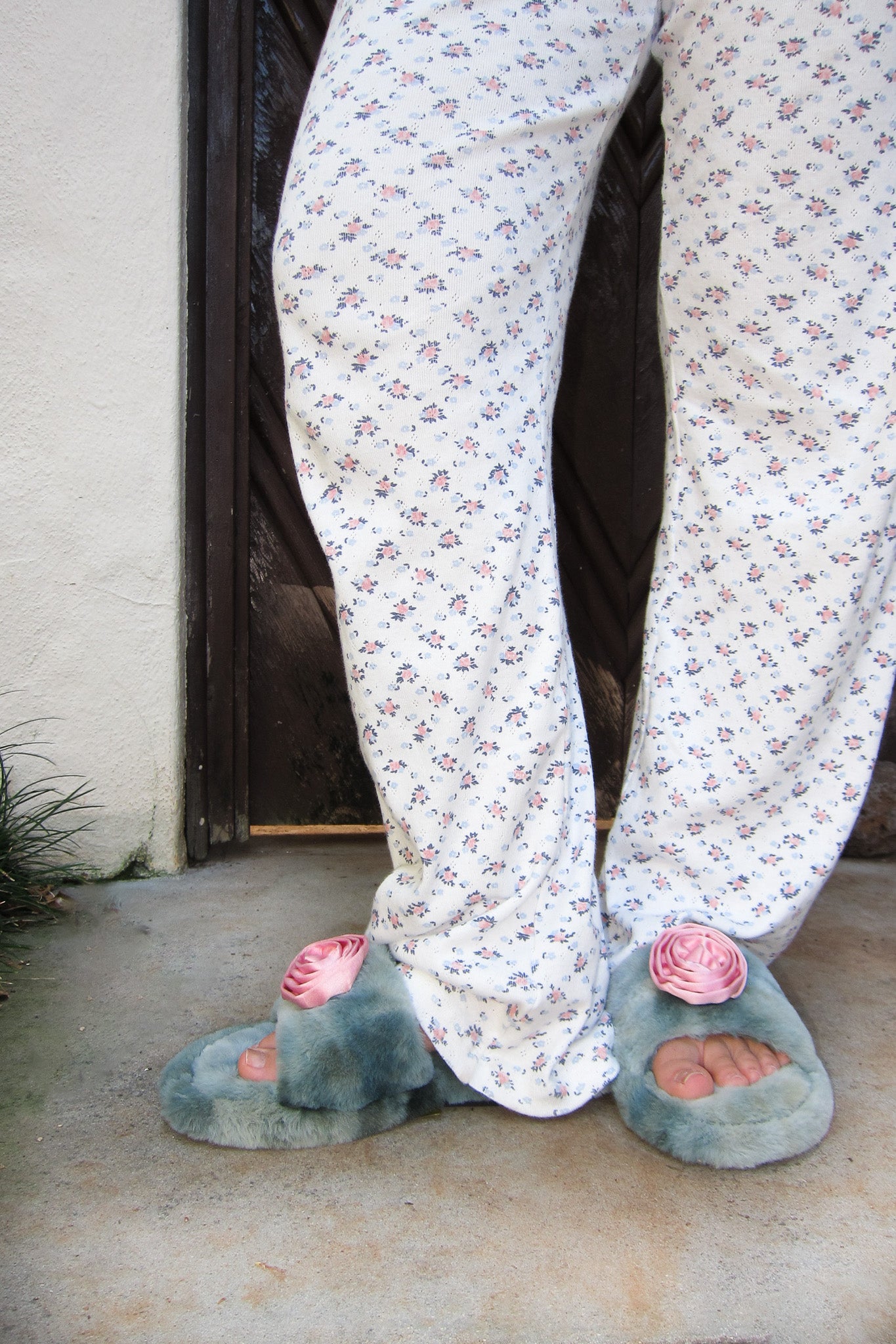 perry faux fur slipper