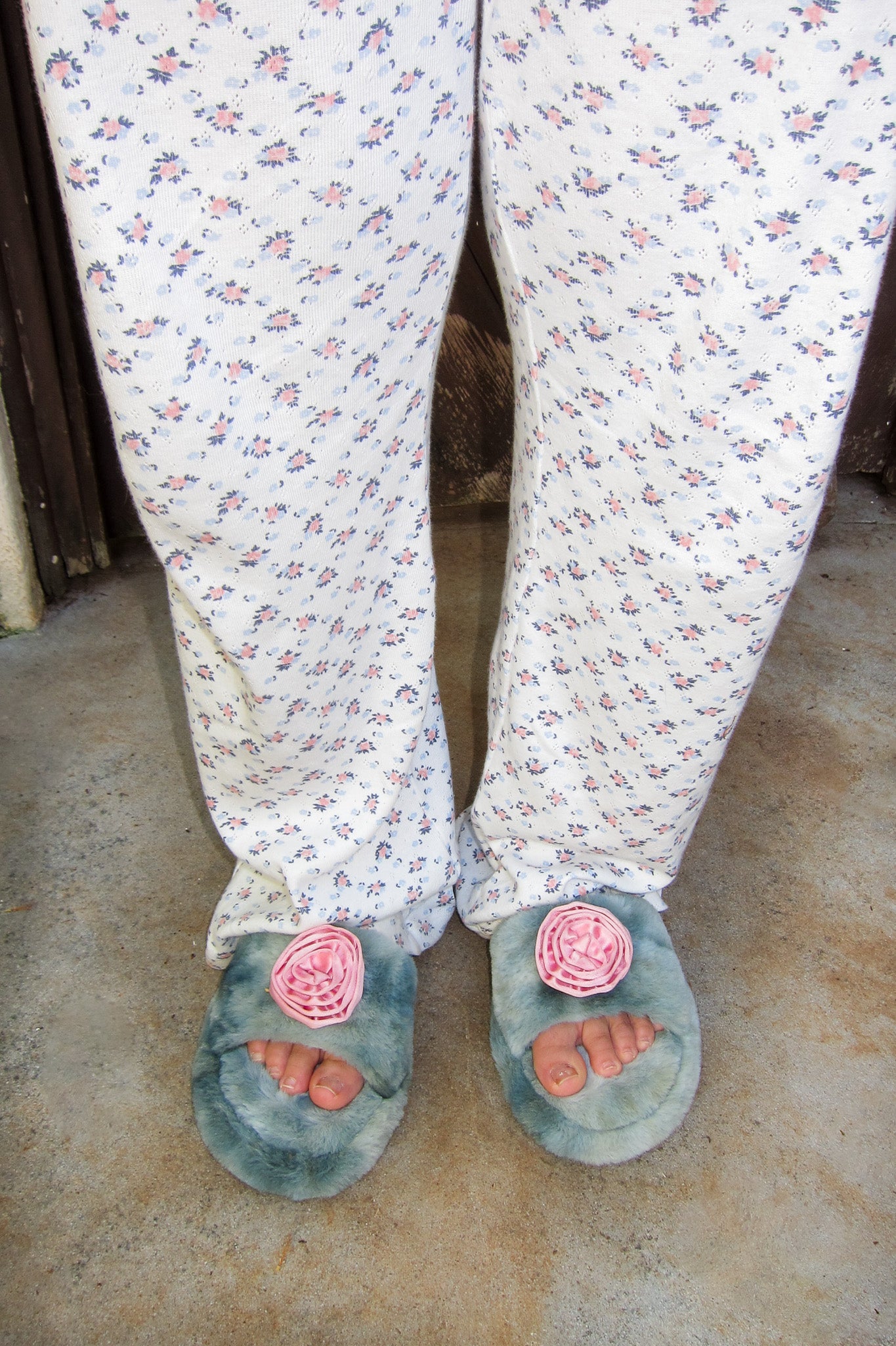 perry faux fur slipper