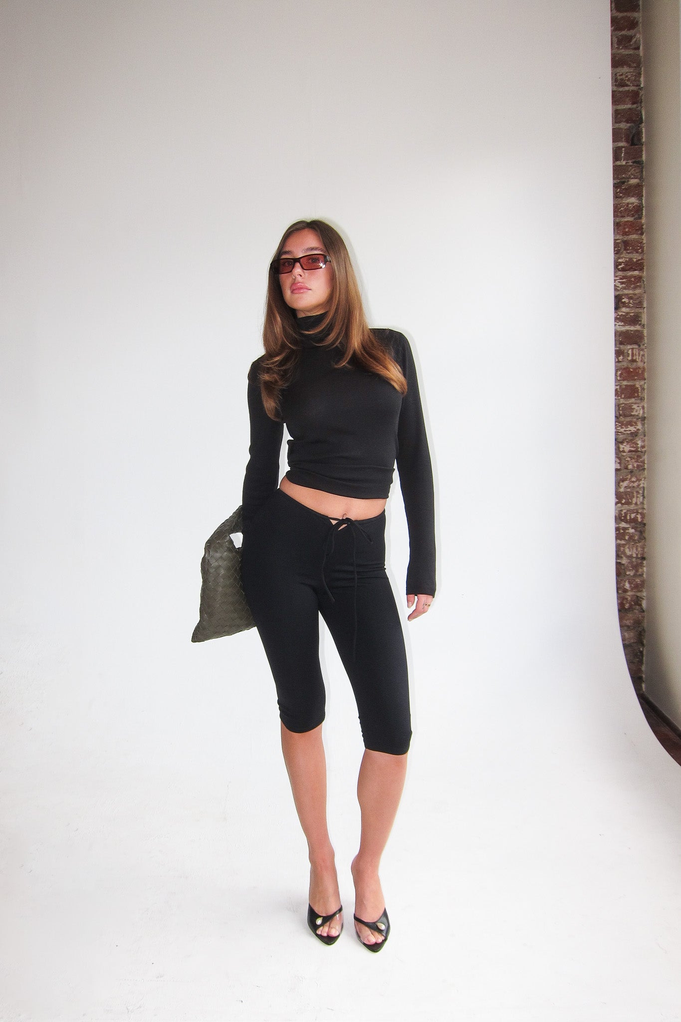 milly black heeled sandal