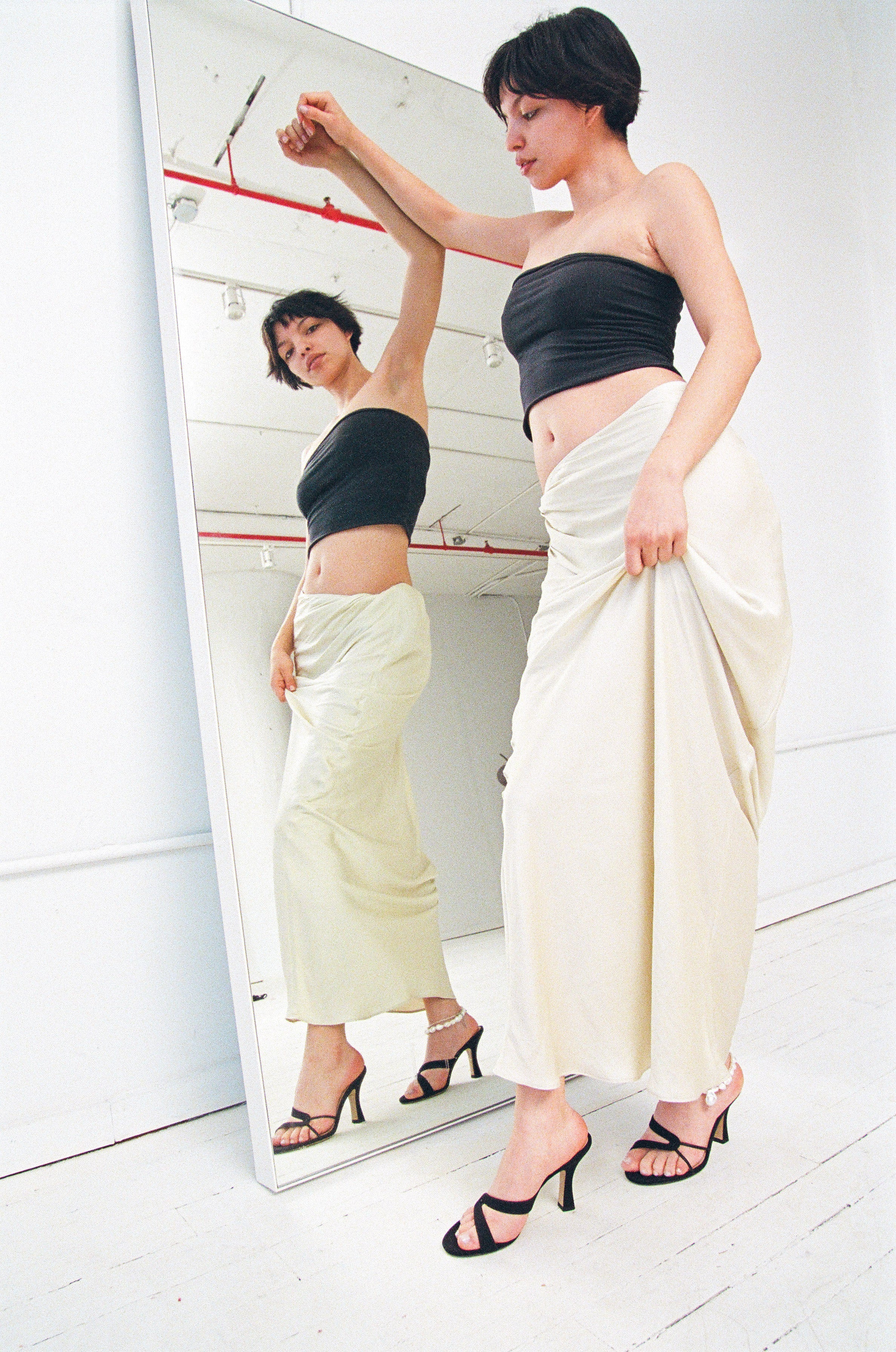 kitty black heeled sandal