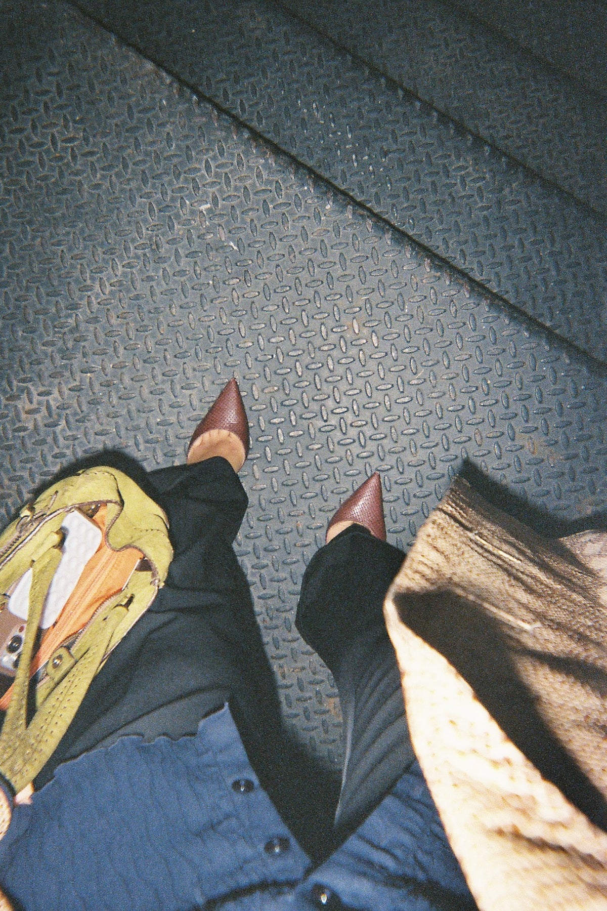 iris burgundy snake pump