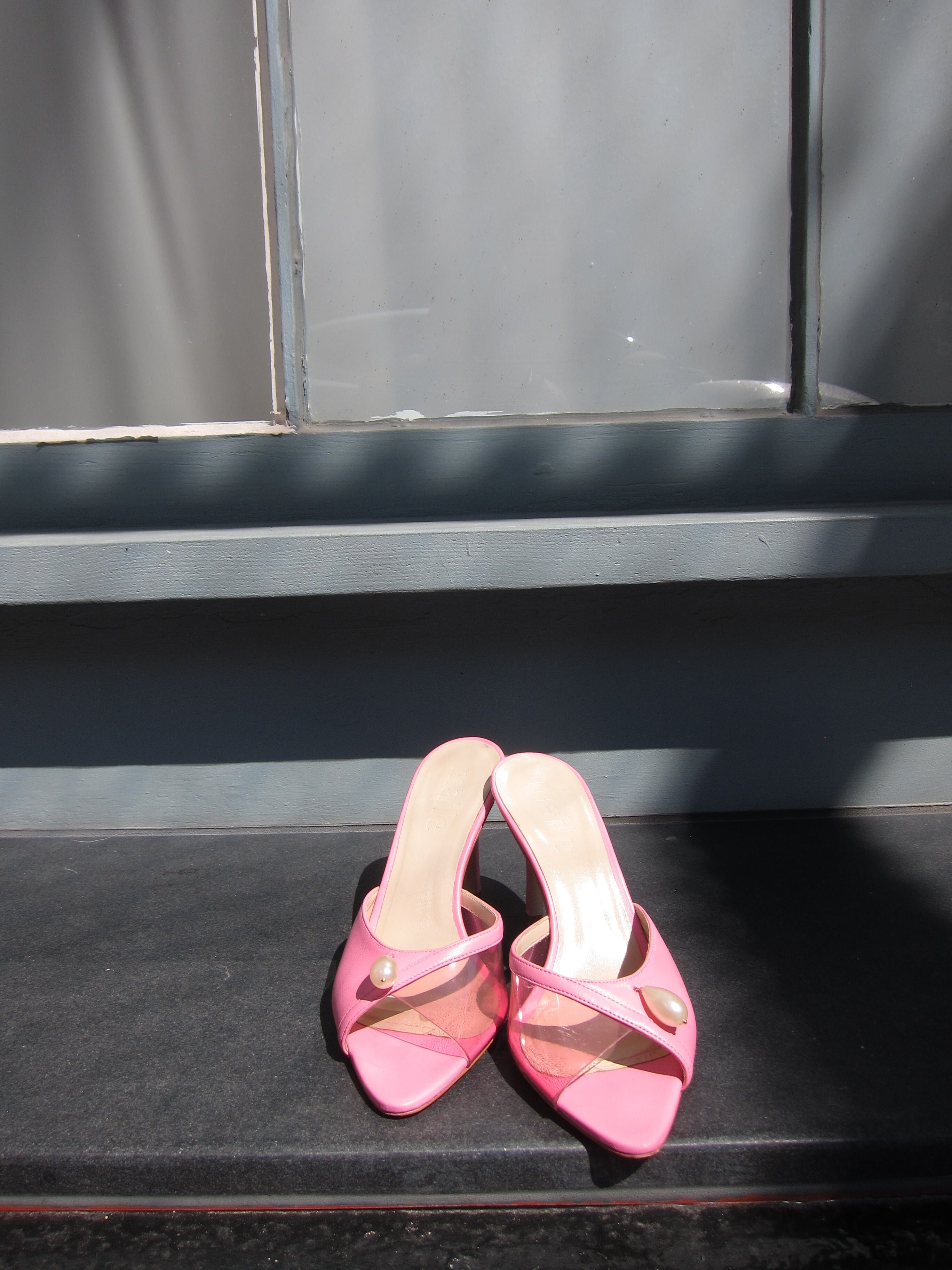 milly pink heeled sandal