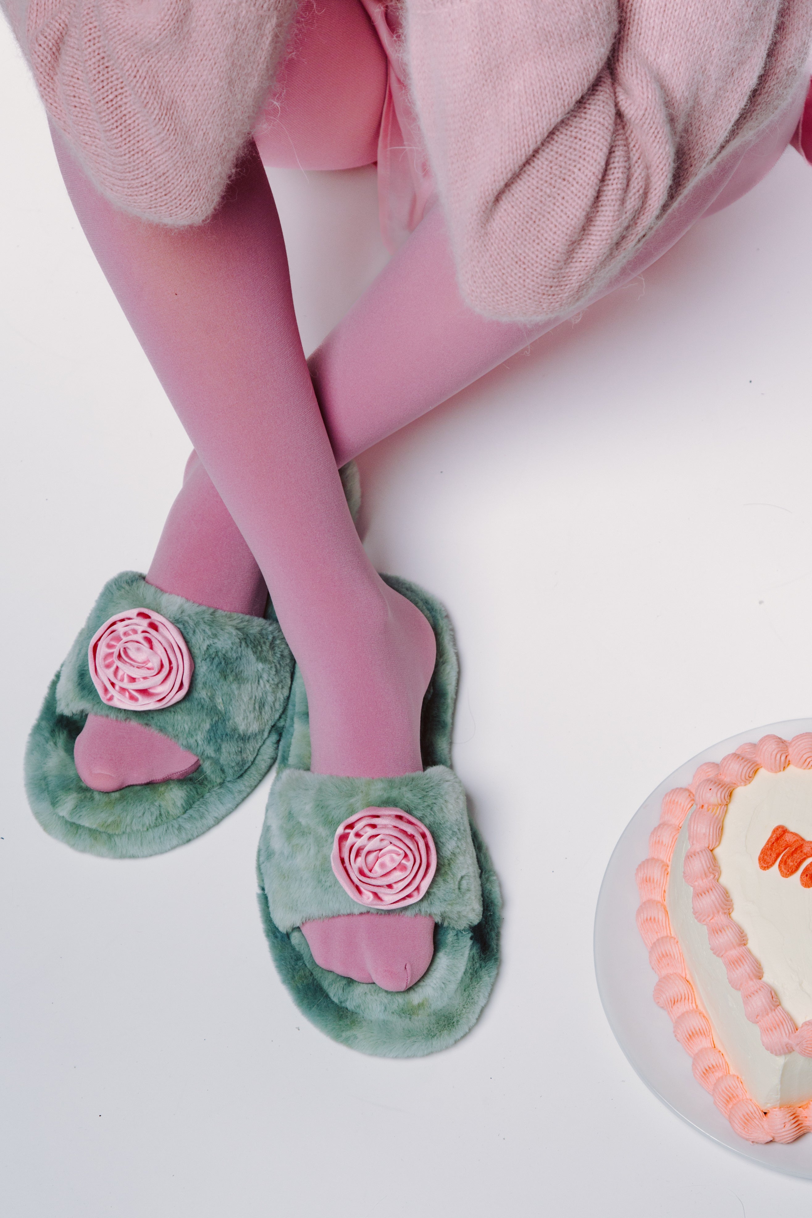 perry faux fur slipper
