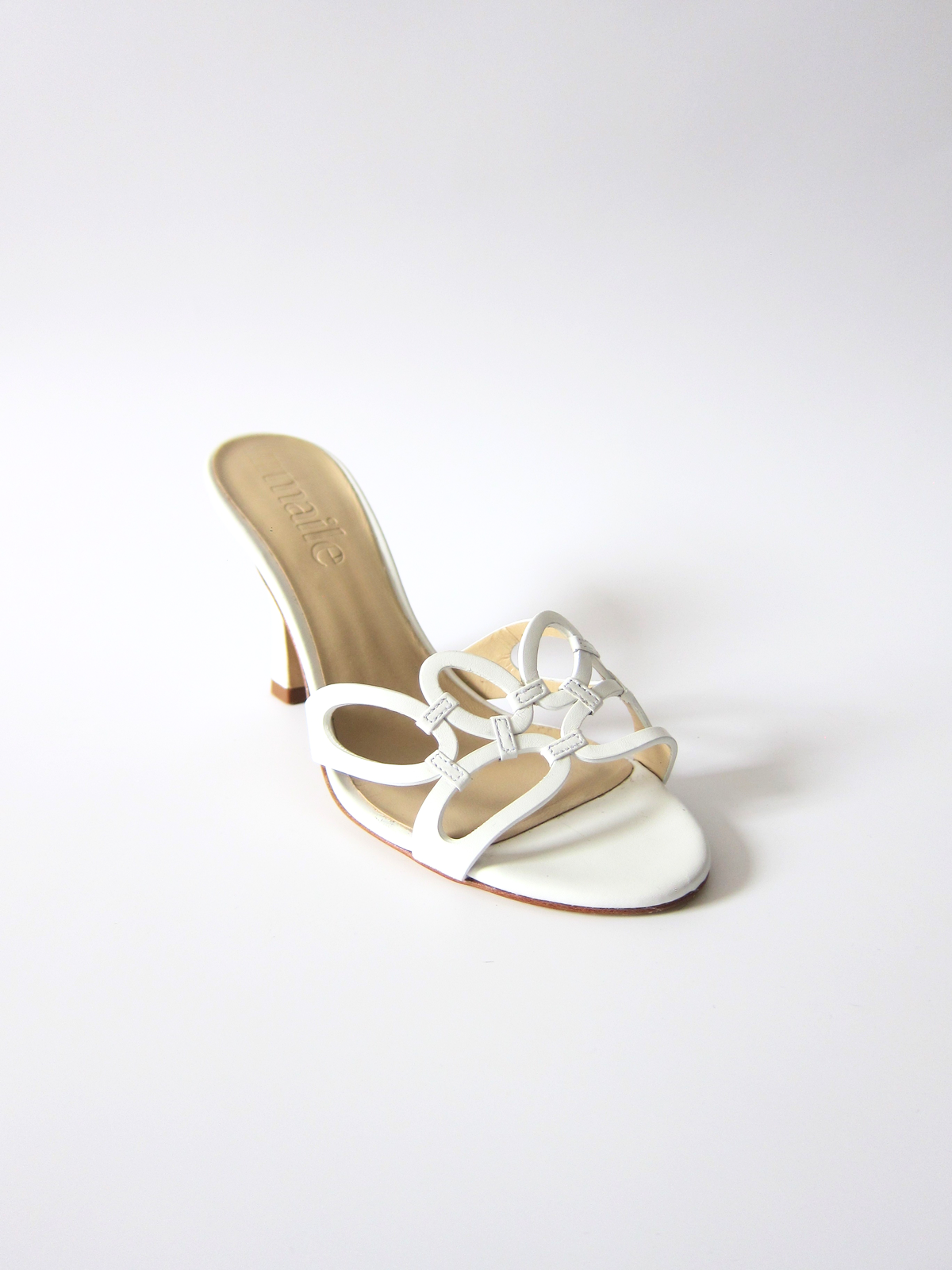 kiyo white heeled sandal