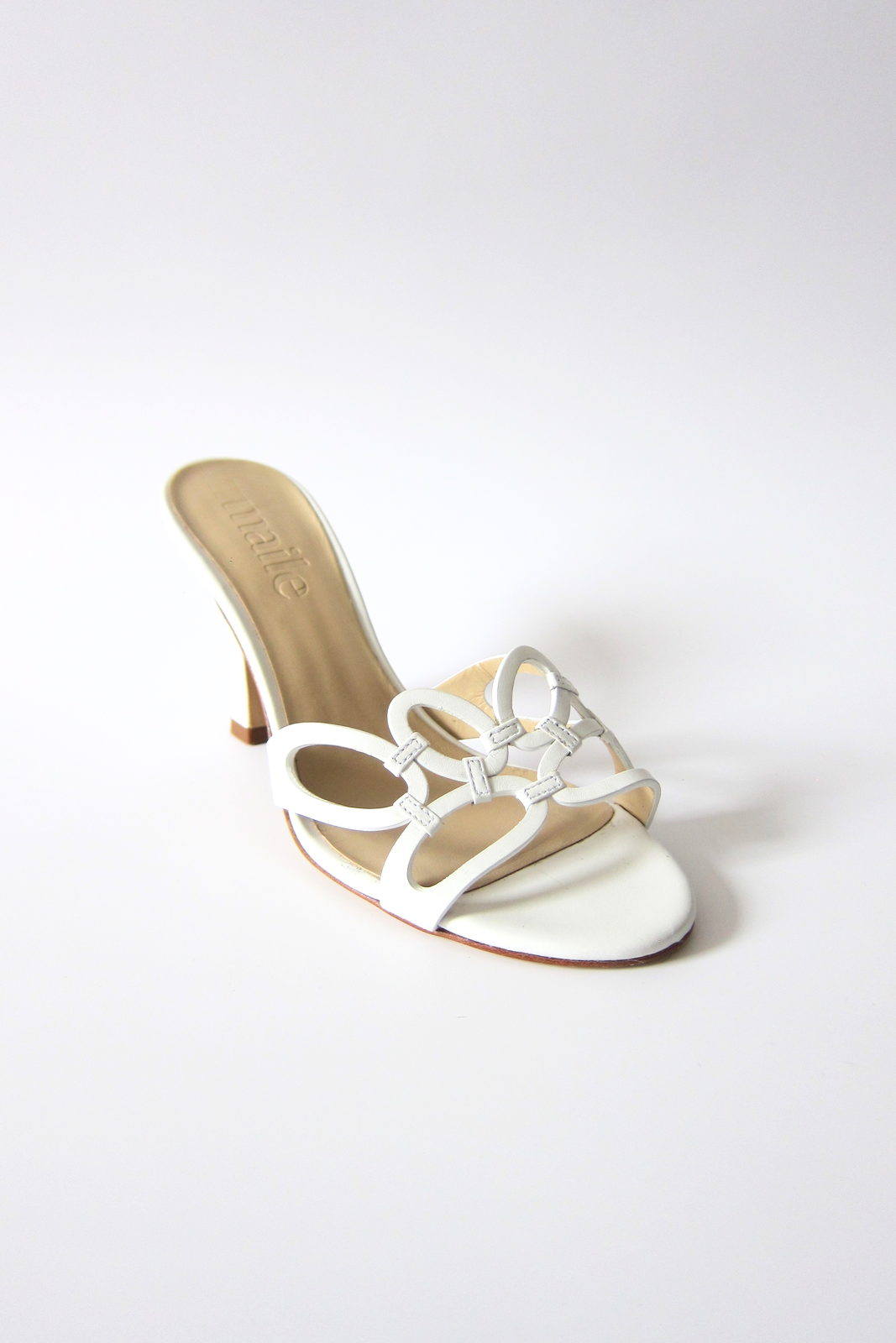 kiyo white heeled sandal