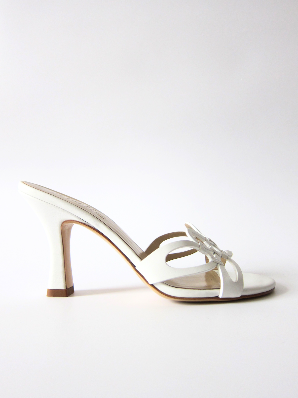 kiyo white heeled sandal