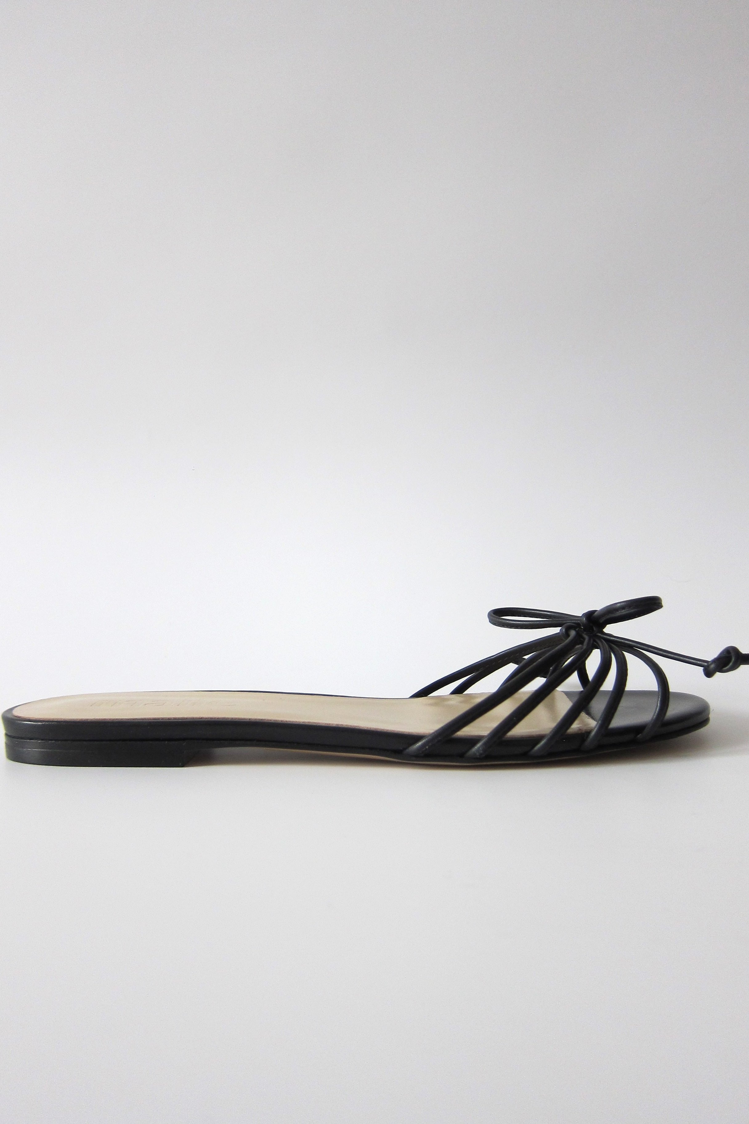 macky black flat sandal
