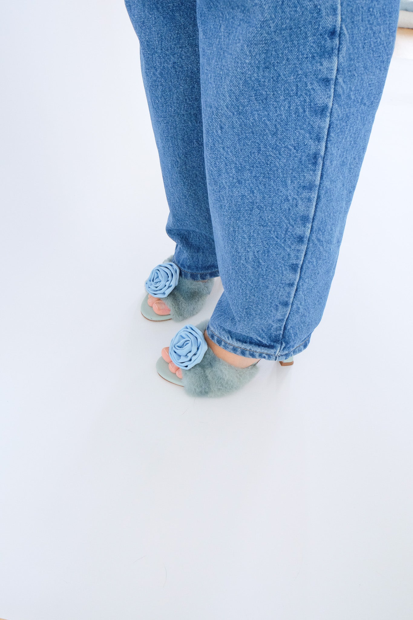 birdie rosette heeled sandal