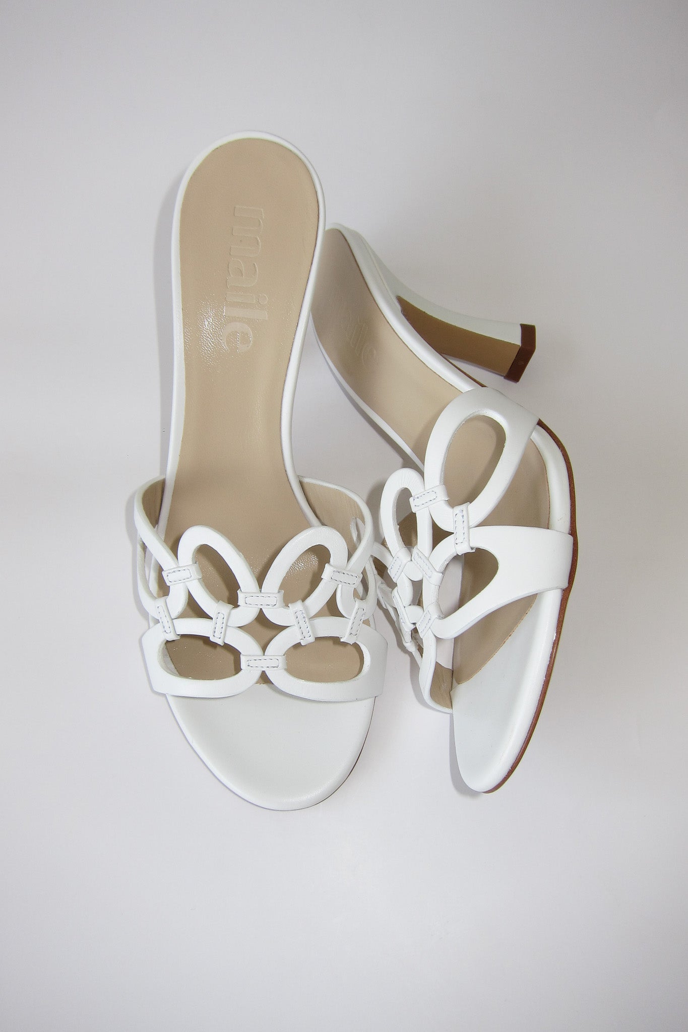 kiyo white heeled sandal