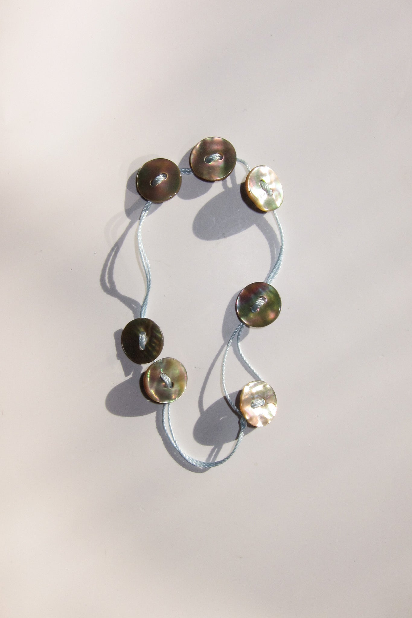 Mother of Pearl Button Anklet