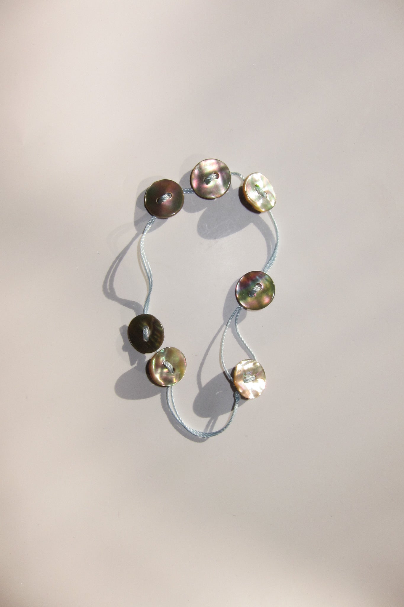 Mother of Pearl Button Anklet