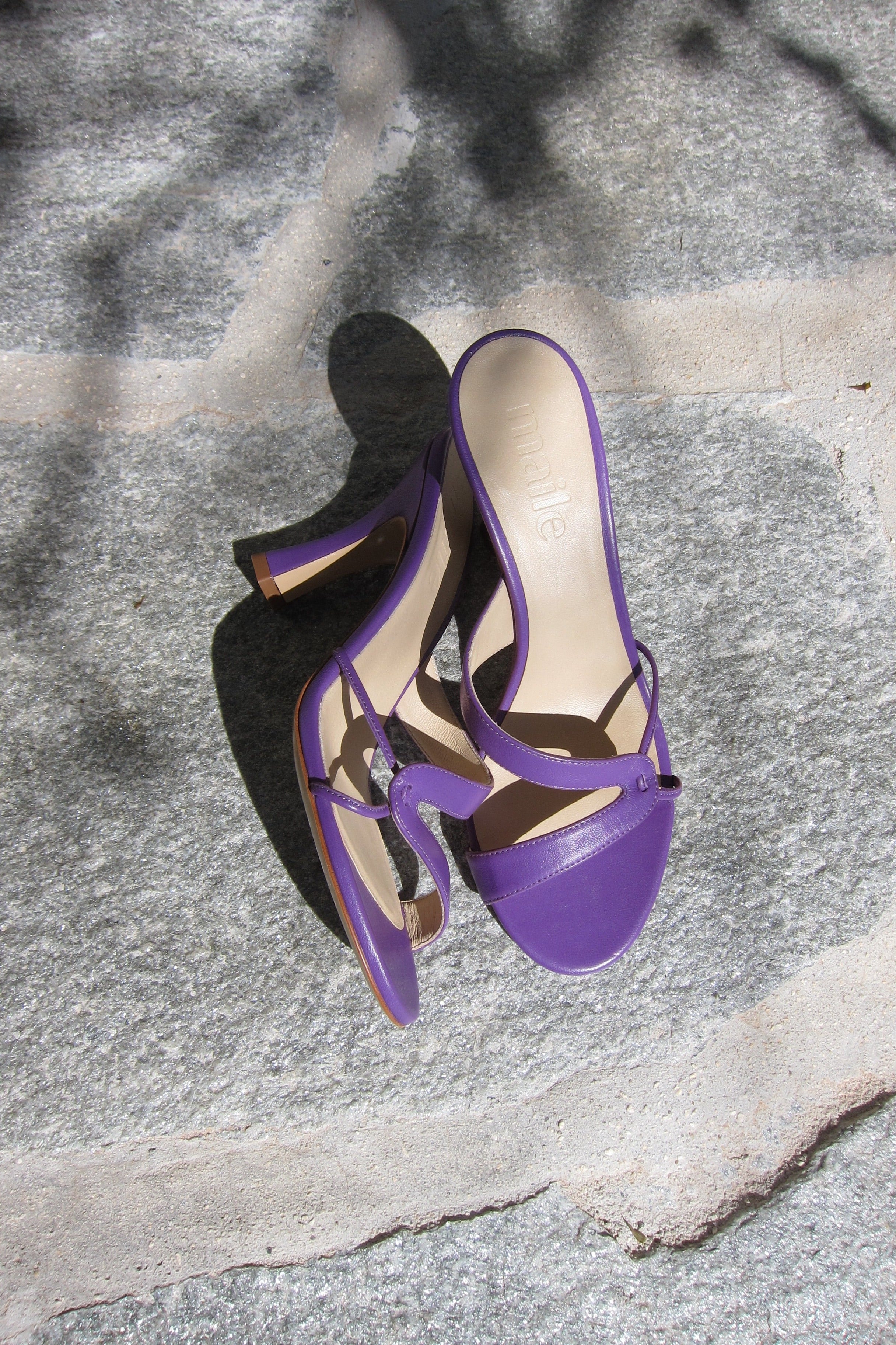 kitty purple heeled sandal