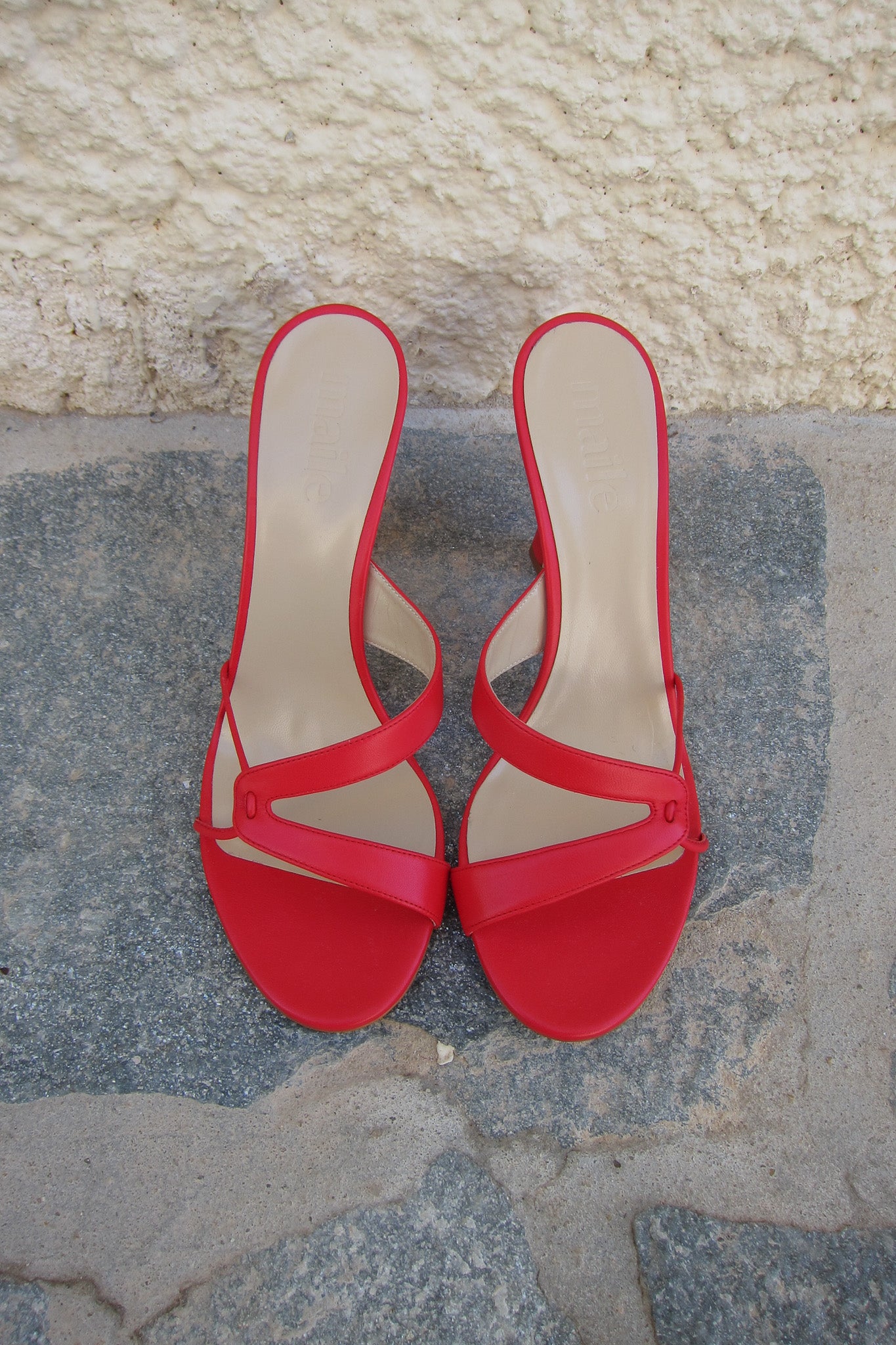 kitty red heeled sandal