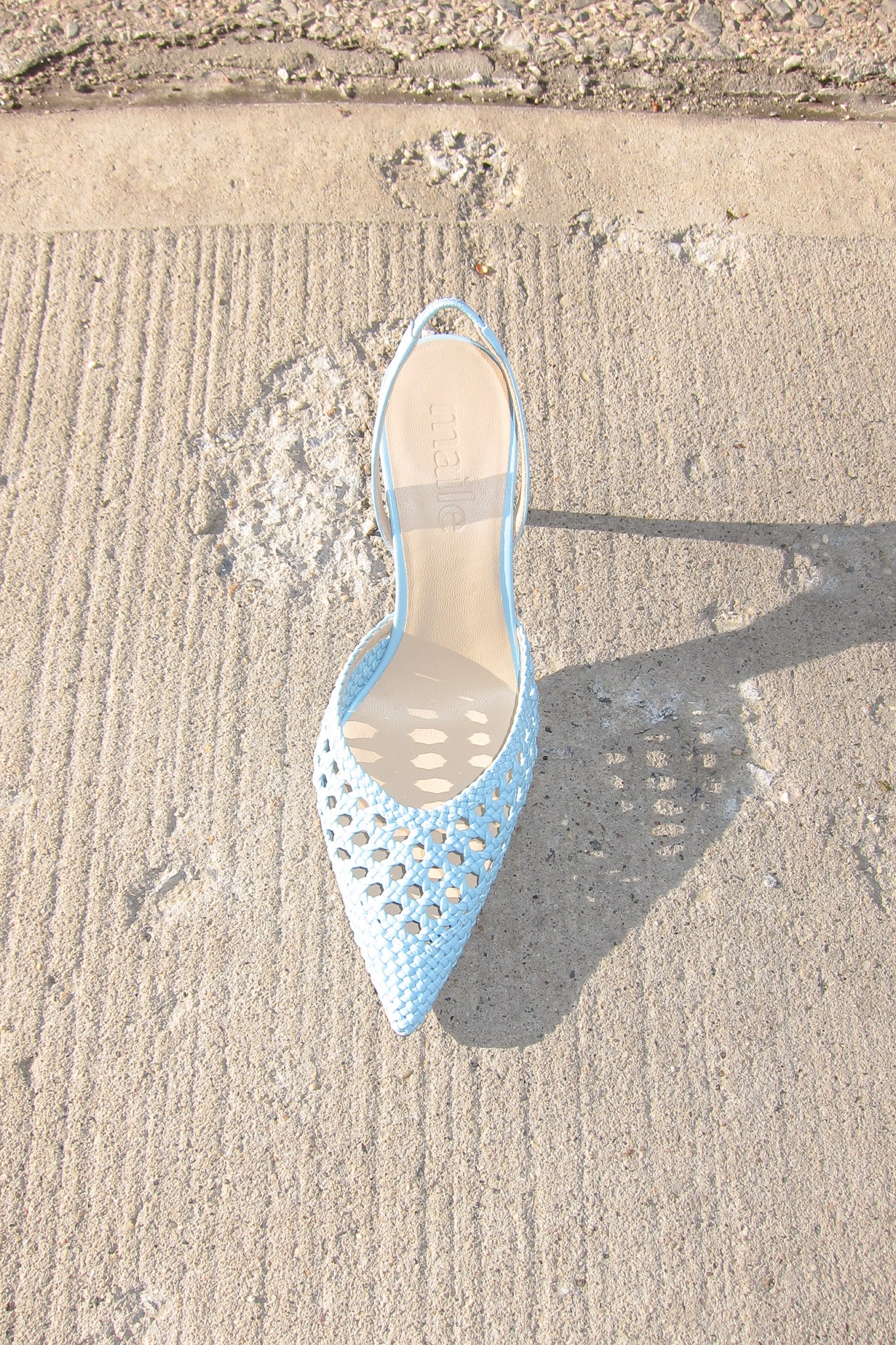 juni baby blue sling-back pump
