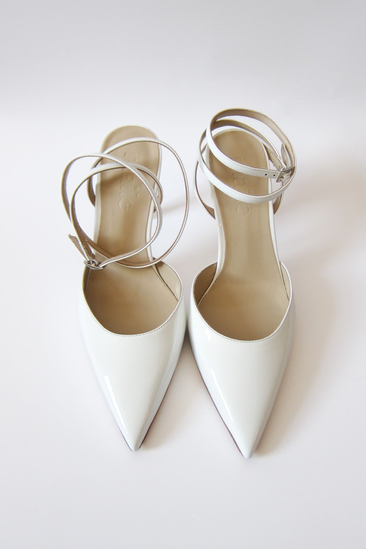 iris patent white pump