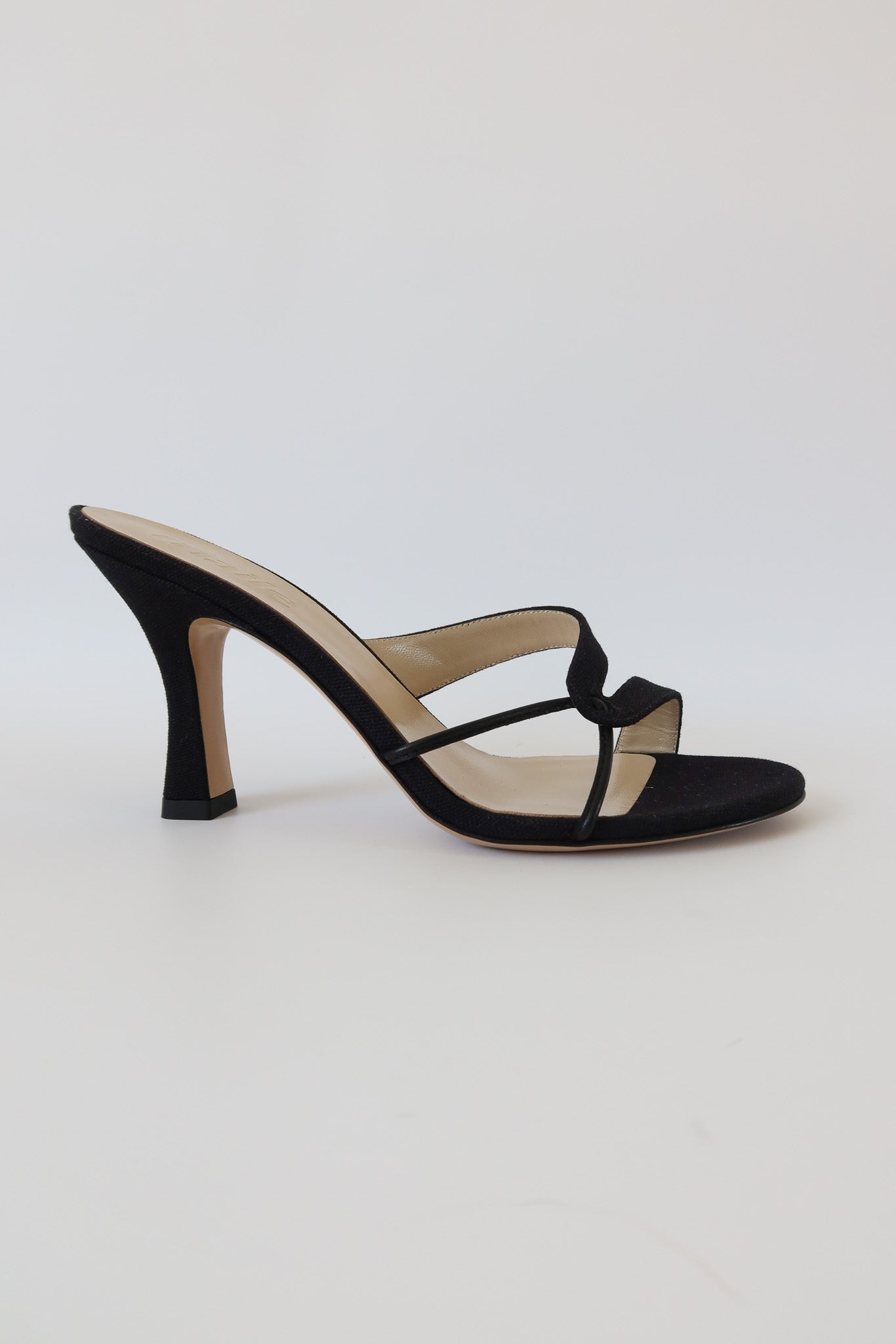 kitty black heeled sandal