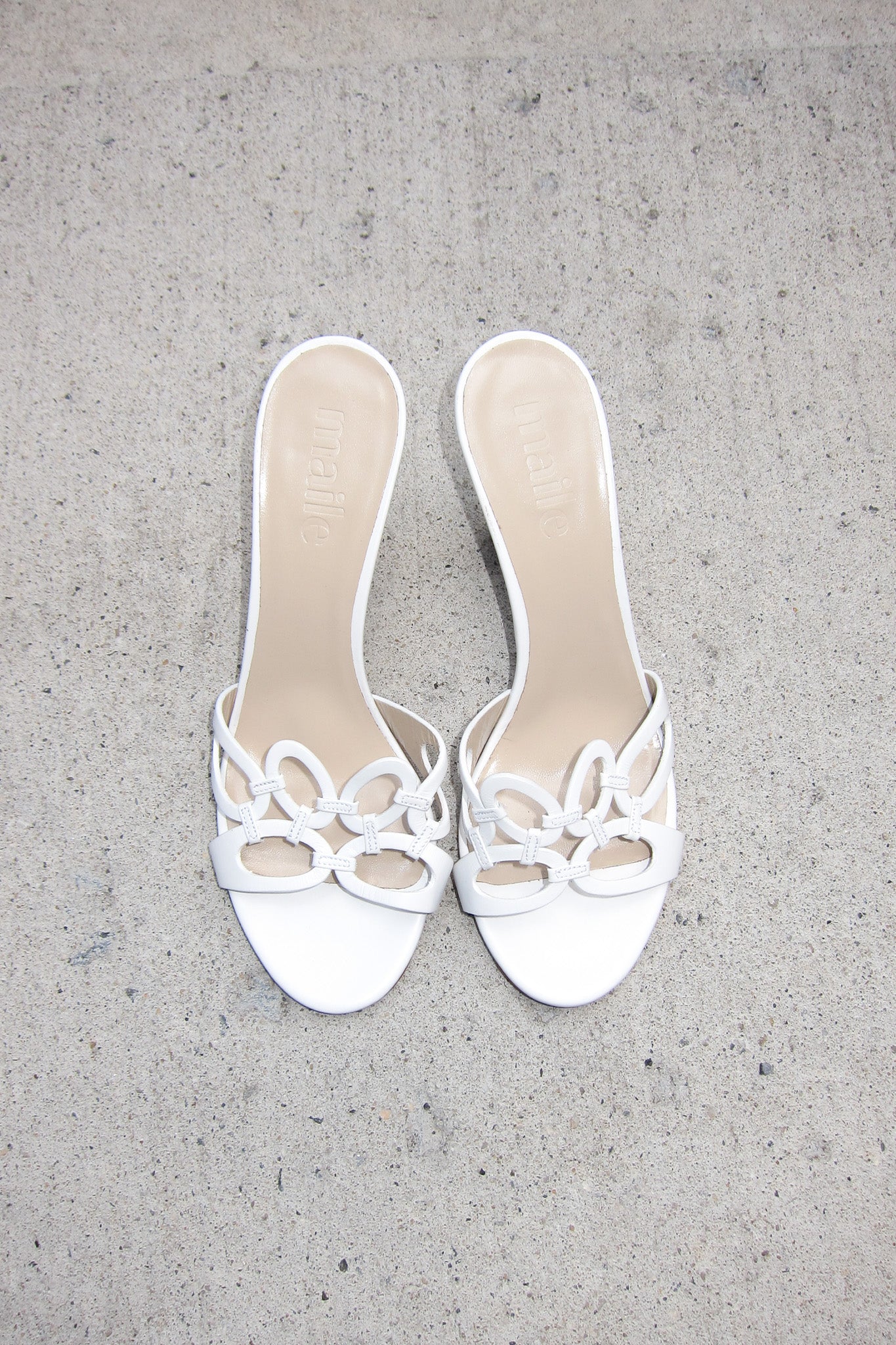 kiyo white heeled sandal