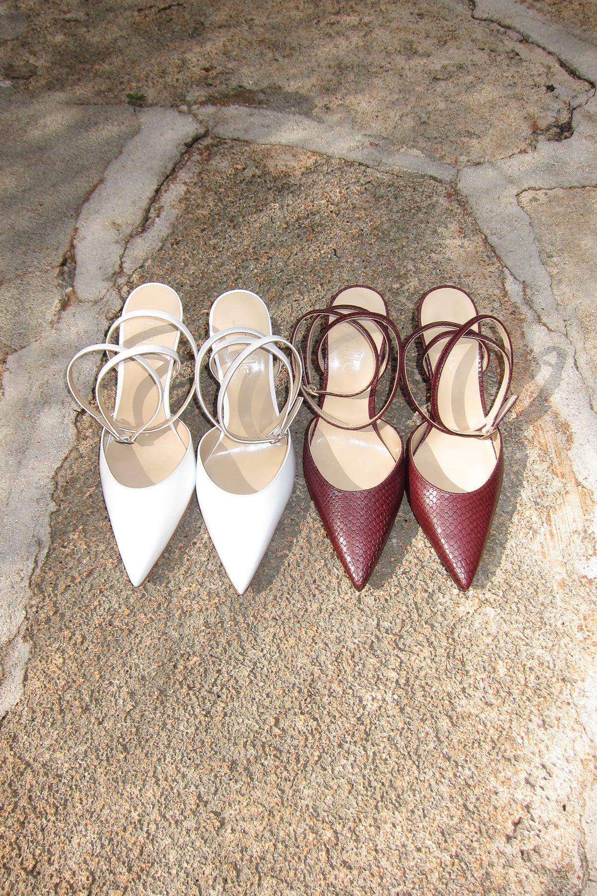 iris patent white pump